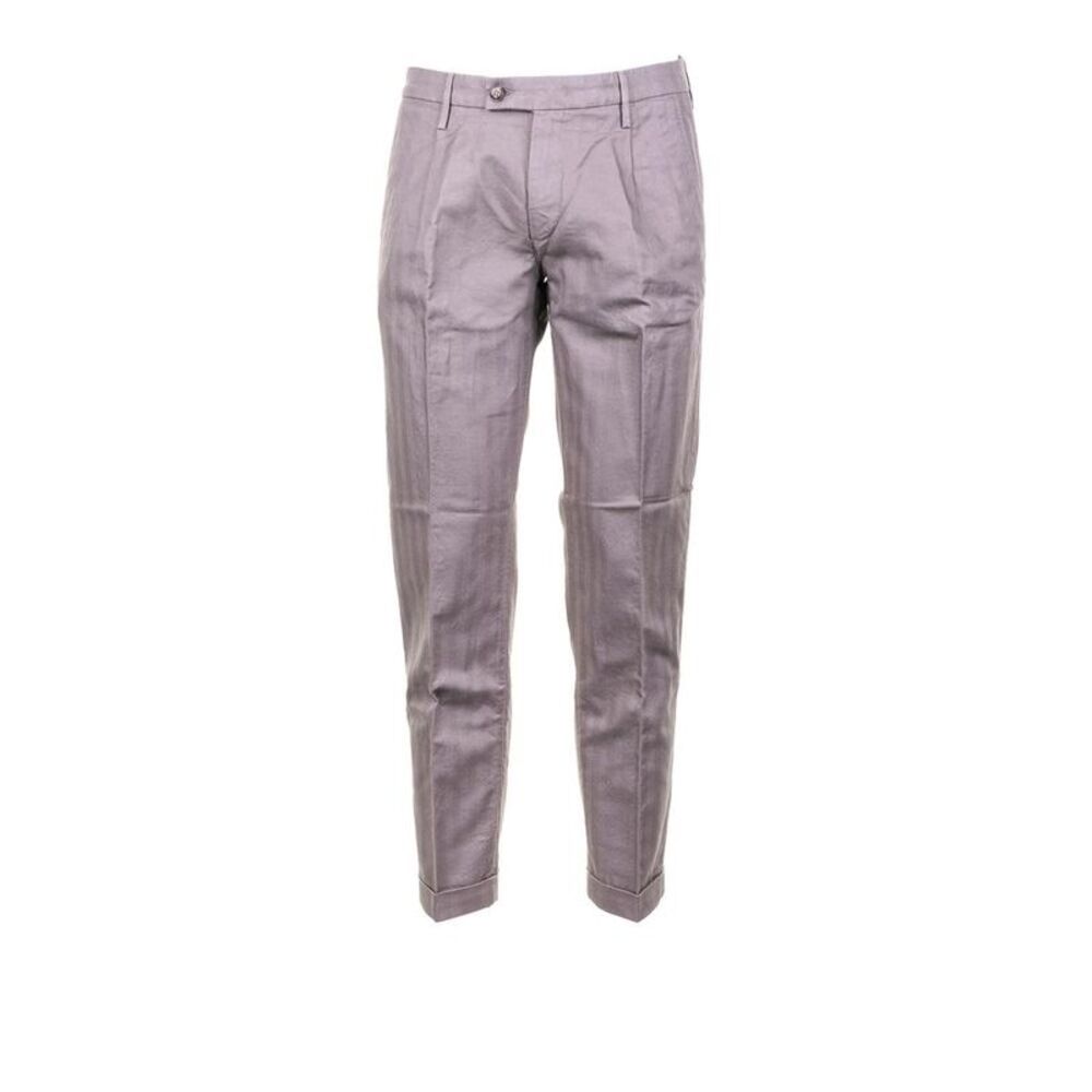 RE-HASH Men's Pleated Trousers with Subtle Stripe Detail Men DOVE GREY Pants